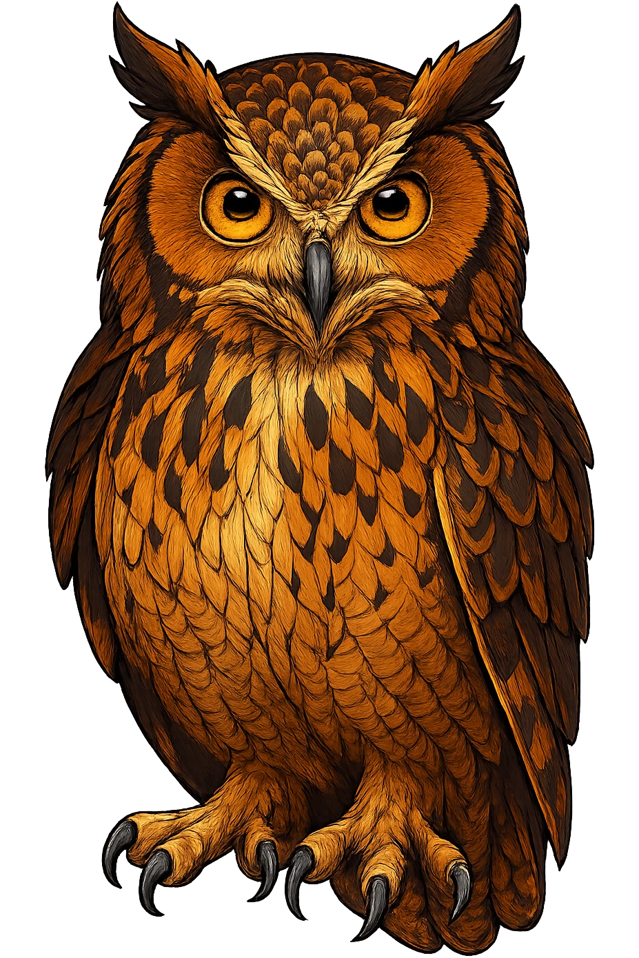 owl, digital illustration emoji