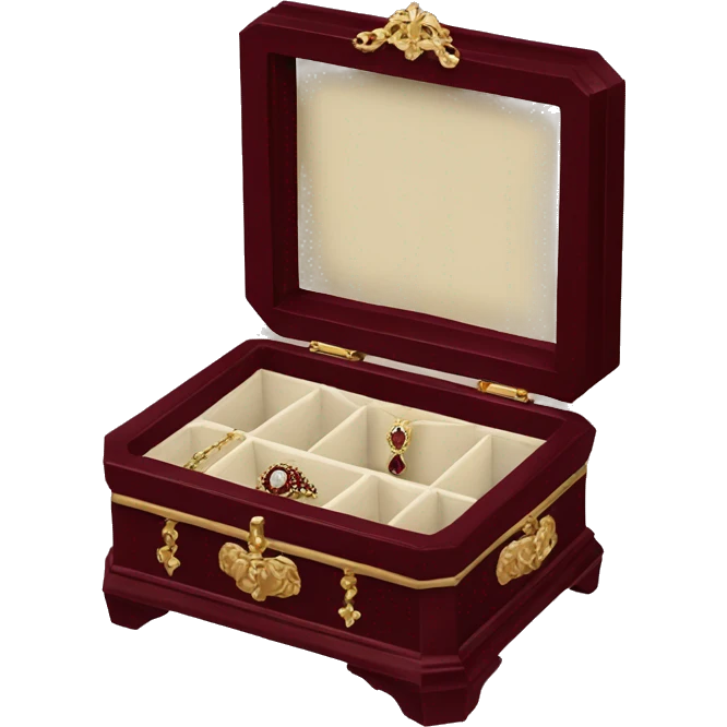 Regency jewelry box maroon color  emoji