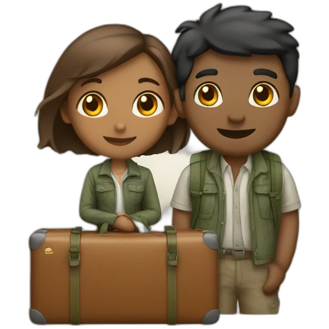 couple love travel emoji