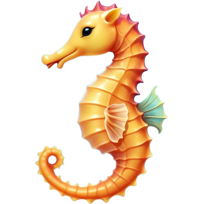 Cinematic Cute Yawning Sea Horse Portrait Emoji, Head tilted slightly with a dramatic, wide-open yawn, showcasing a petite, elegantly curved seahorse with a softly drooping tail and sleepy, half-closed eyes, Simplified yet irresistibly adorable features, highly detailed, glowing with a soft, cozy aquatic glow, high shine, relaxed yet expressive, stylized with a dash of whimsical marine charm, soft glowing outline, capturing the essence of a drowsy yet affectionate seahorse that appears ready to stretch out for a nap! emoji
