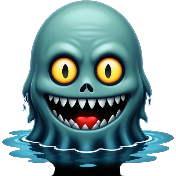 horror lake with water emoji