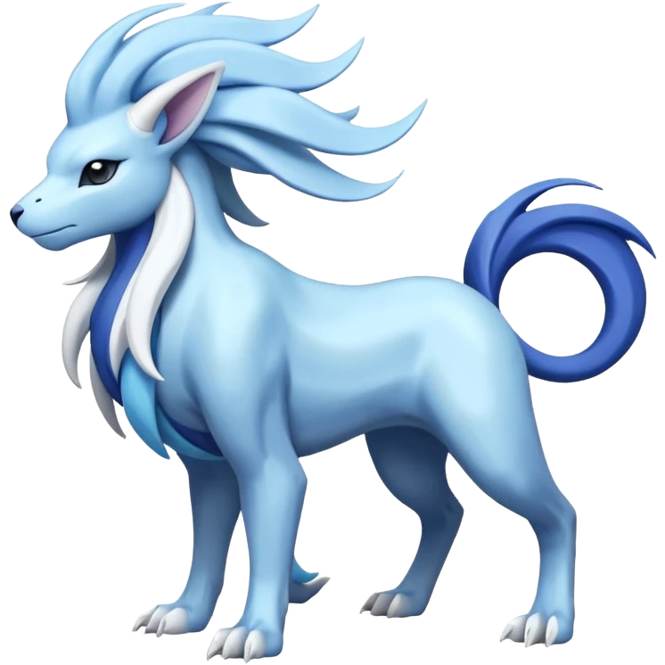 Suicune-Samurott-Absol-Fakémon-hybrid-creature (full body)  emoji