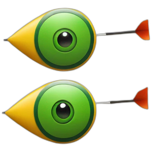 Two bullseyes with one large dart in the middle emoji