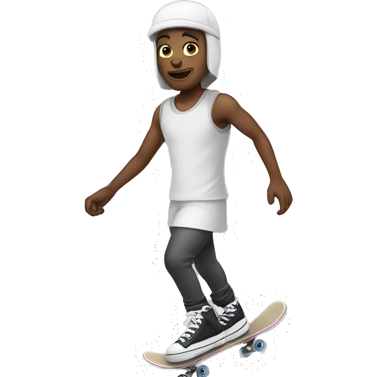 white skin skater emoji