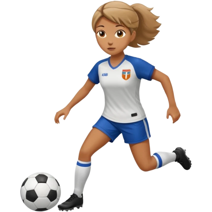 una donna che gioca a calcio emoji
