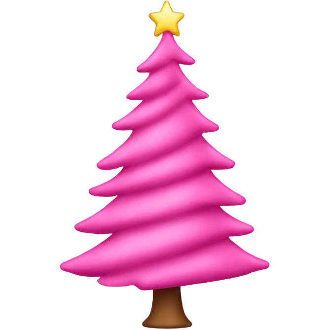 A pink Christmas tree emoji