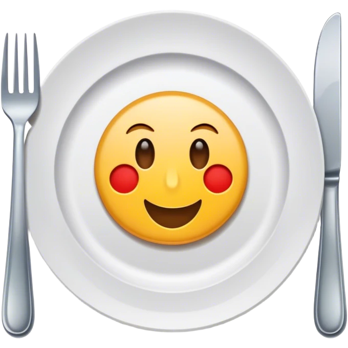 plate with a fork and a knife emoji
