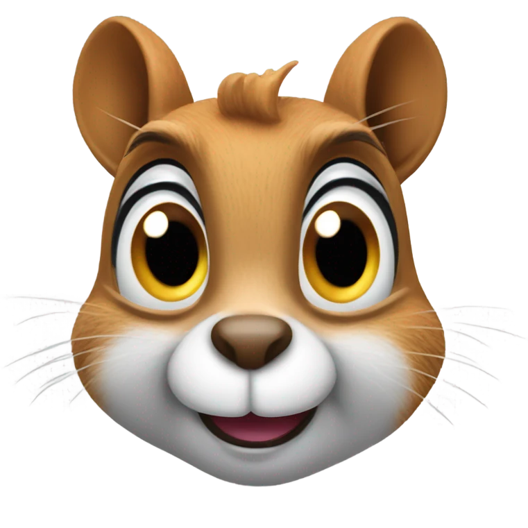 Squirrel rolling eyes emoji