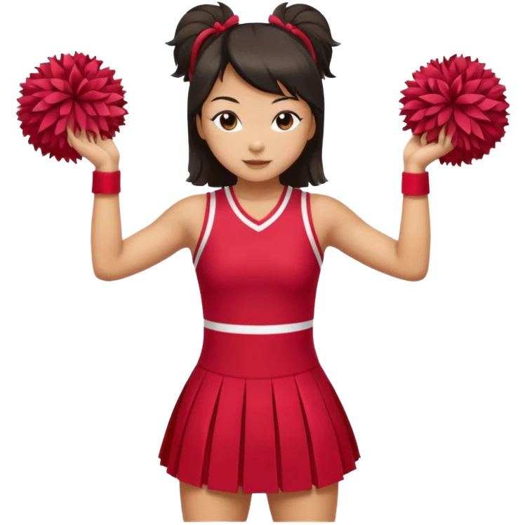 cheer leader dress, asian emoji