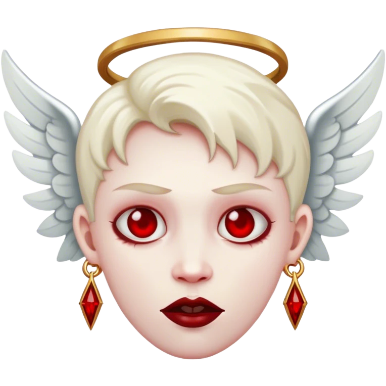 The devils face with the angel ring on top emoji