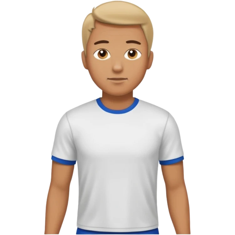 a man rucking with sport t shirt walking emoji