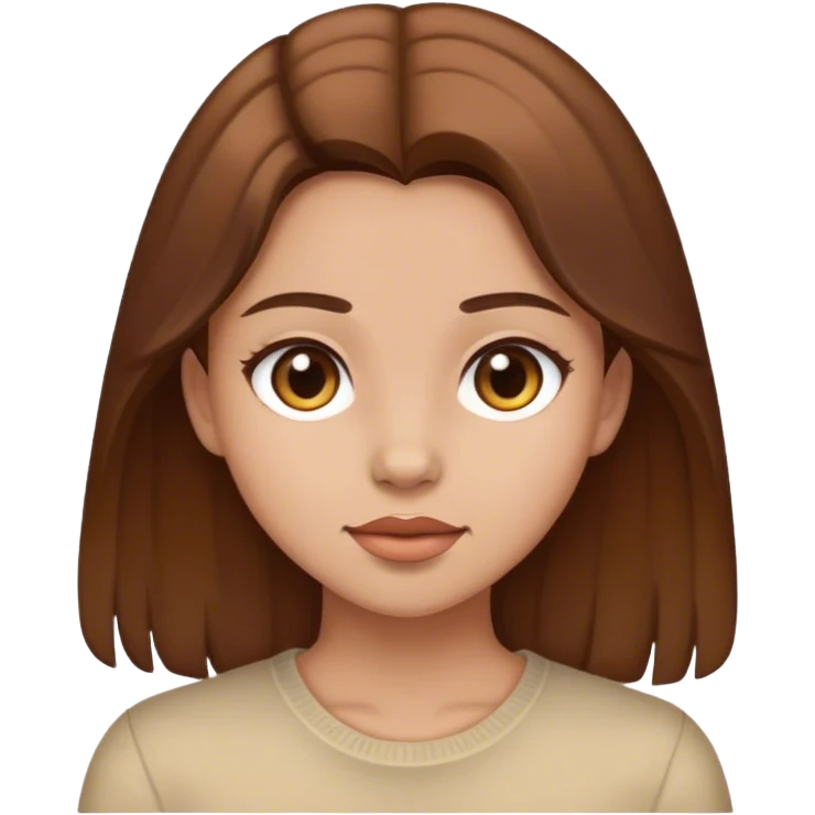 A girl with brown hair that I love  emoji