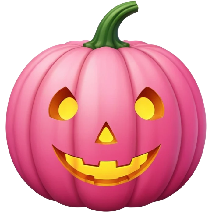 Pink pumpkin emoji