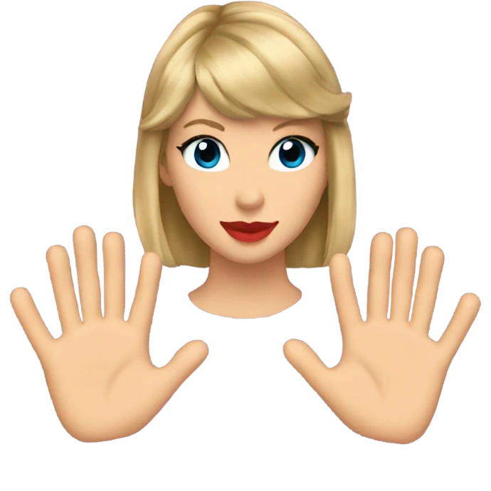 Taylor swift heart hands emoji