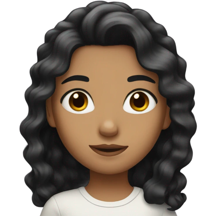 girl with a black wavey hair  emoji