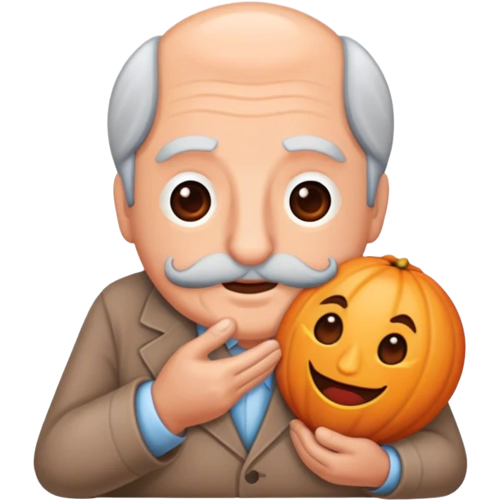 nonno abbracciato con la nipotina. emoji