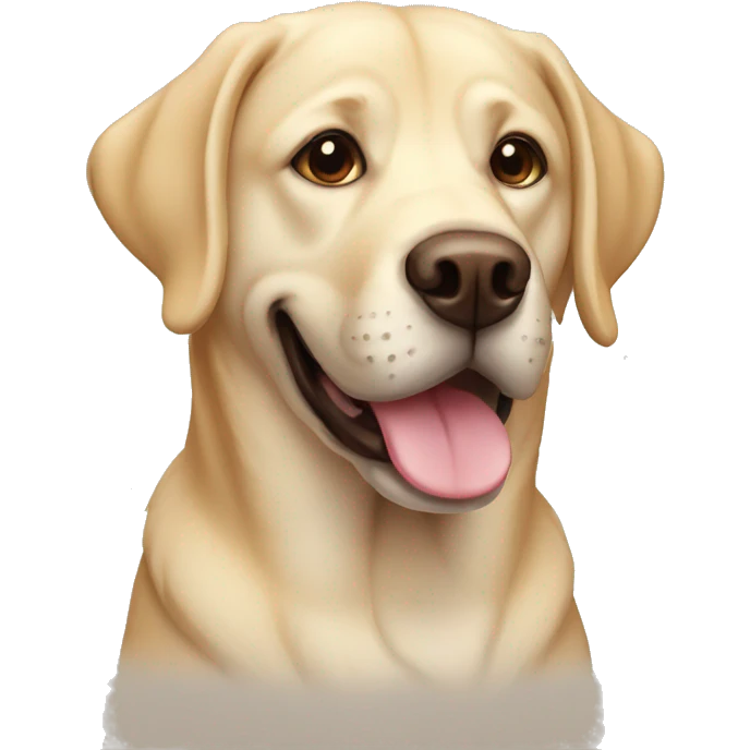Stand dog , Labrador , happy ,  emoji