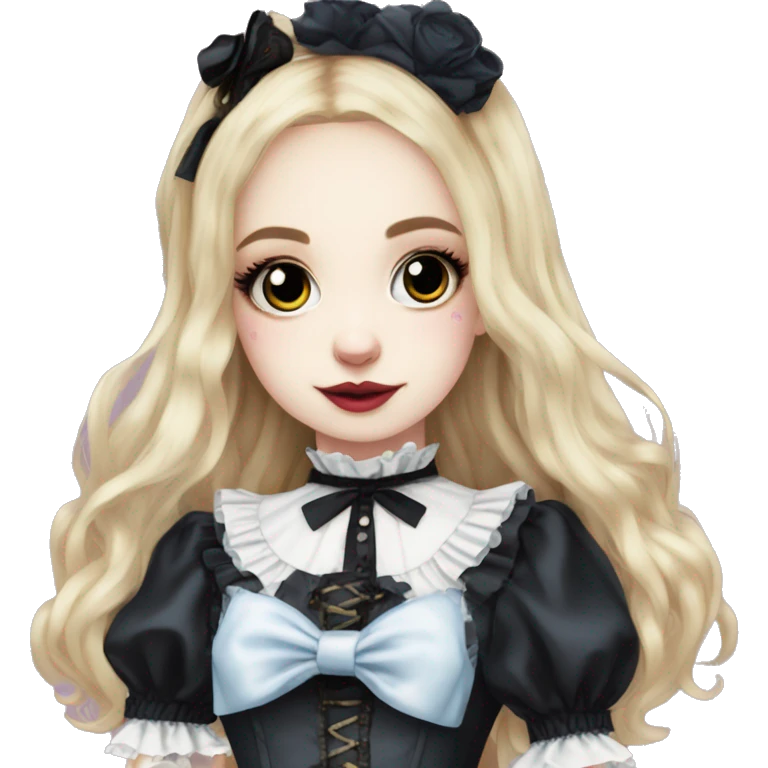 alice in wonderland gothic lolita look emoji