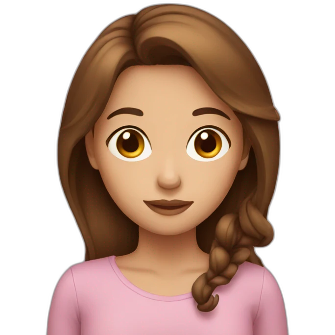girl with brown hair emoji