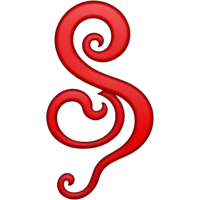 iOS sticker, dark mark, black shape, red dot, minimal emoji