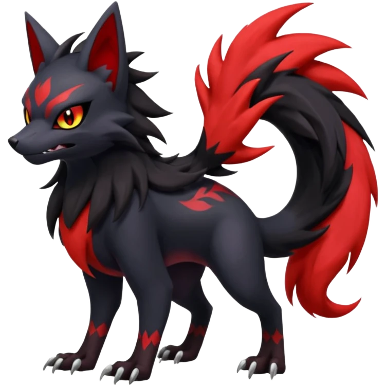 Noibat-Litten-Zoroark-Fakémon-hybrid-creature (full body)  emoji