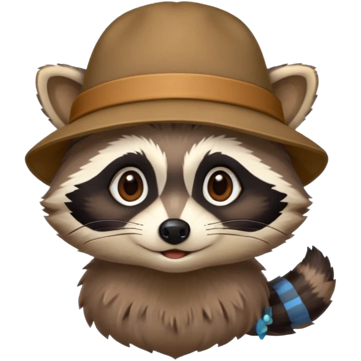 Racoon with hat  emoji