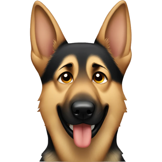 German Shepherd crying emoji