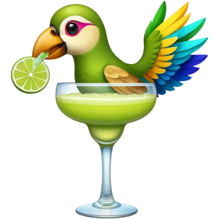 bird having margarita emoji