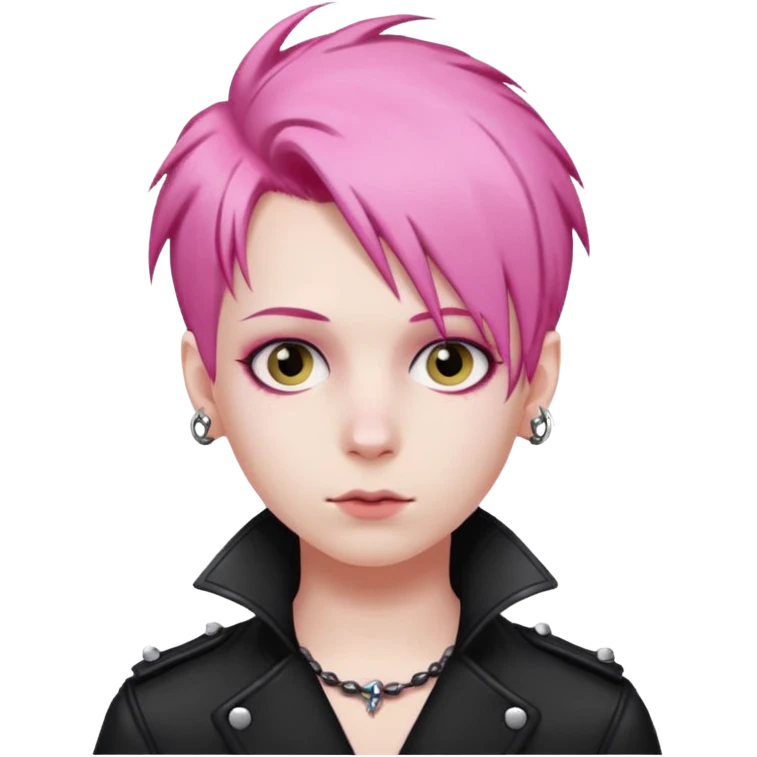 Punk mozart, pink hair emoji