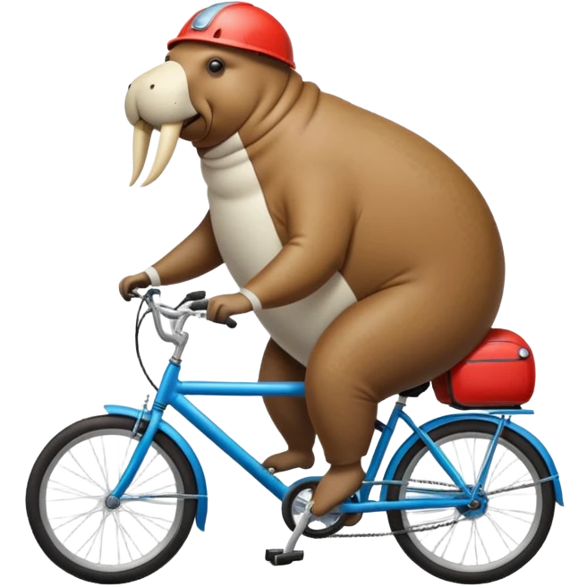 Walrus riding a bike  emoji