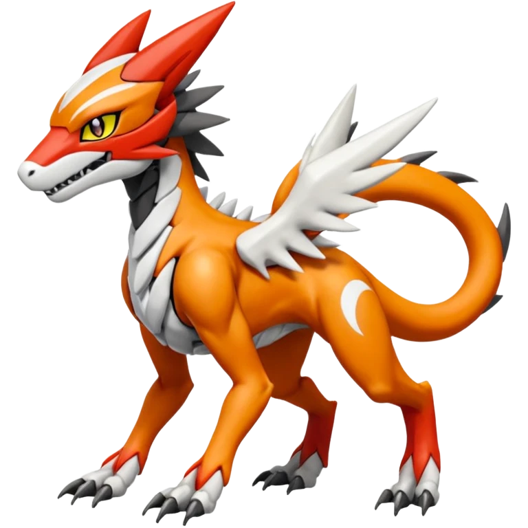 Meloetta-Koraidon-Wargreymon-Sergal-Pokémon-Digimon-Fakémon-fusion-hybrid-creature emoji