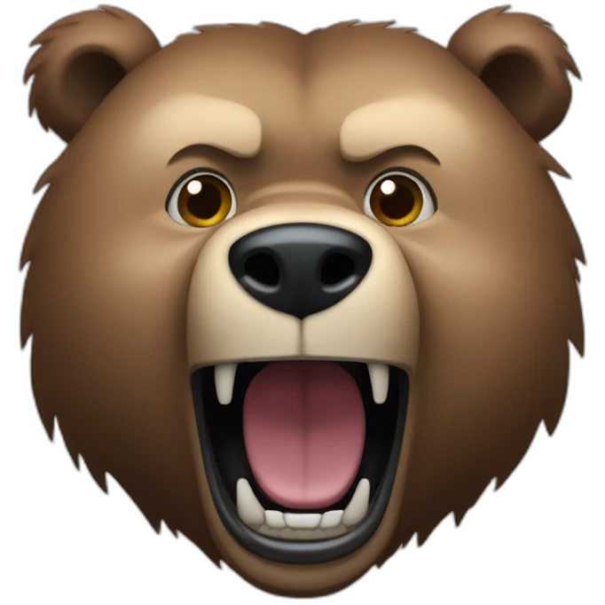 Grizzlybear screaming into the camera emoji