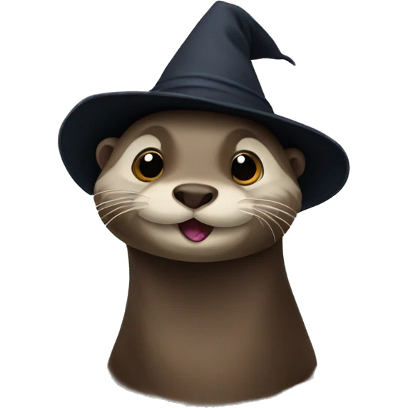 Otter in a sorting hat emoji