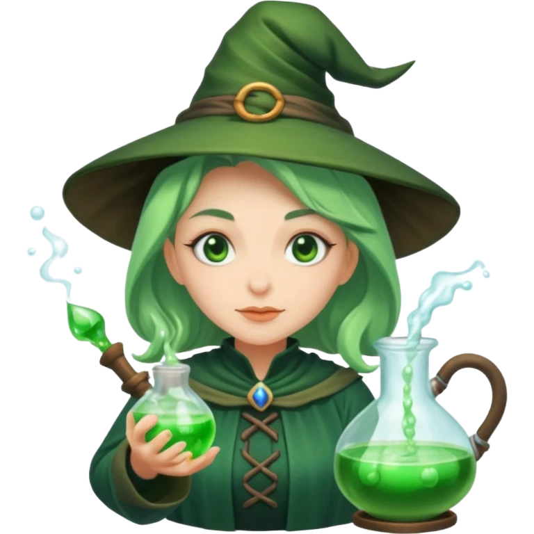 green witch cooking potion emoji