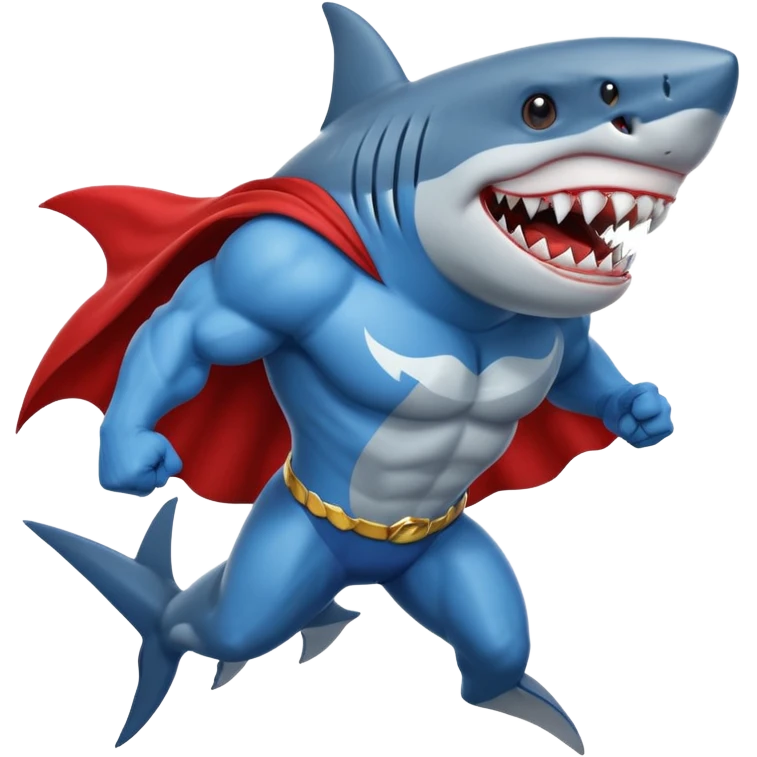 superhero shark emoji