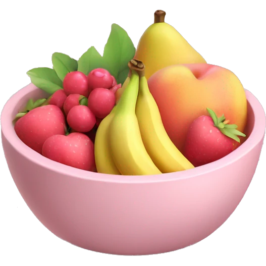 Light pink bowl of fruit emoji