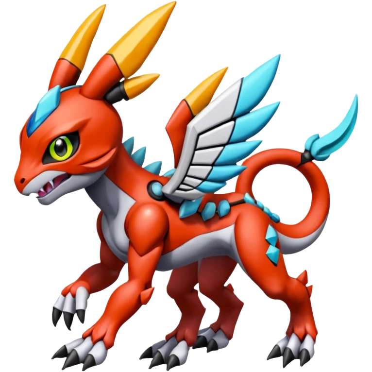 Meloetta-Guilmon-Wargreymon-Protogen-Pokémon-Digimon-Fakémon-fusion-hybrid-creature emoji