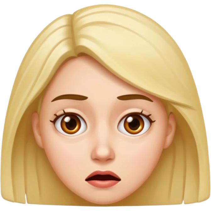  confused and weirded out woman emoji