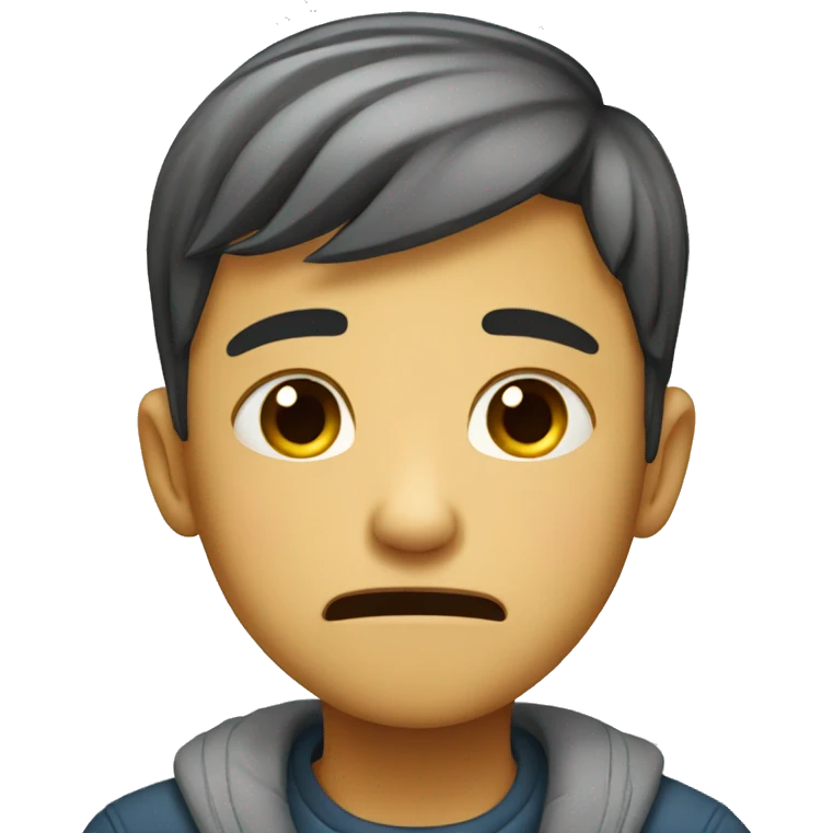 a boy crying emoji