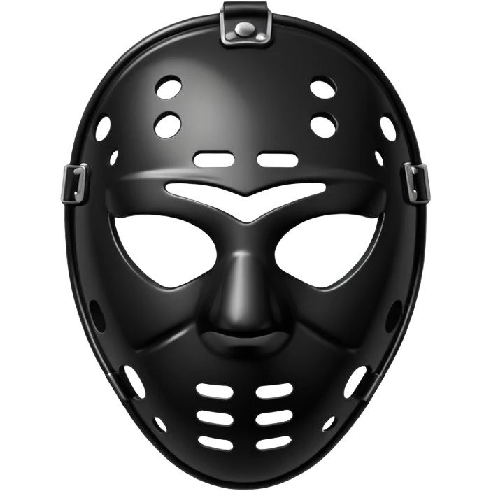 Full black hockey mask emoji
