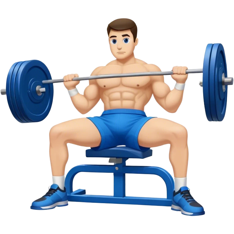 blue shorts close-grip flat-benchpress emoji
