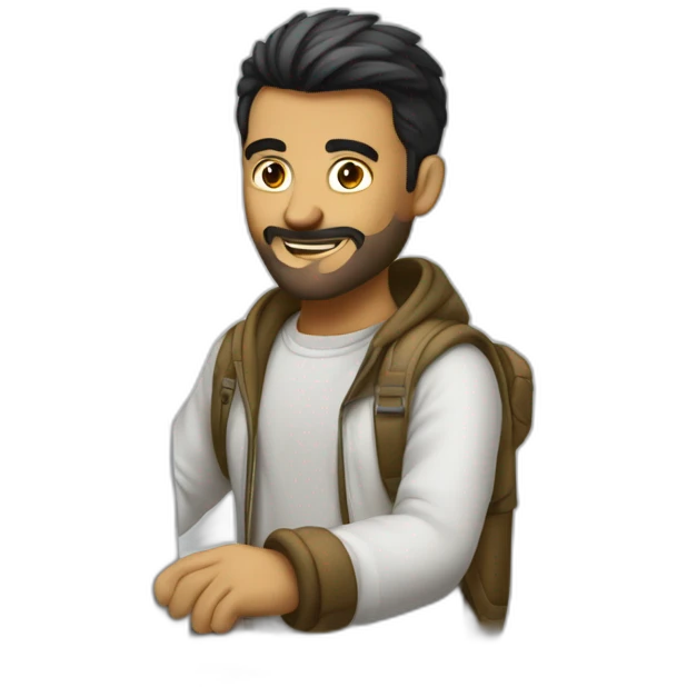 hackerman man that can hack anything alwais has his macbook with him emoji