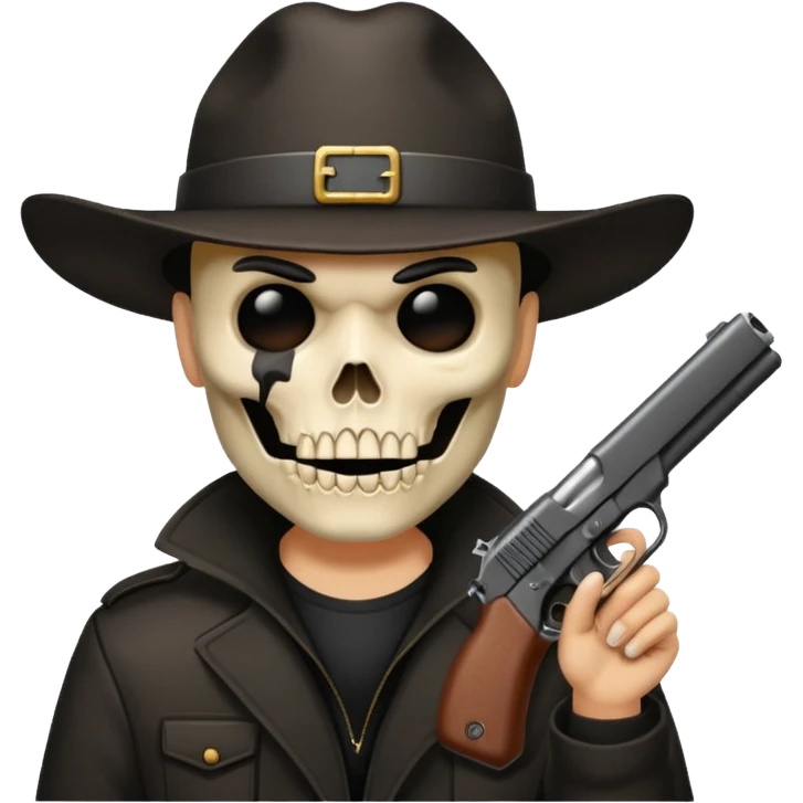 Gun in a mouth emoji