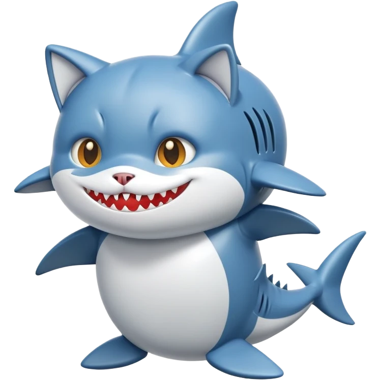 Cat with a shark  emoji