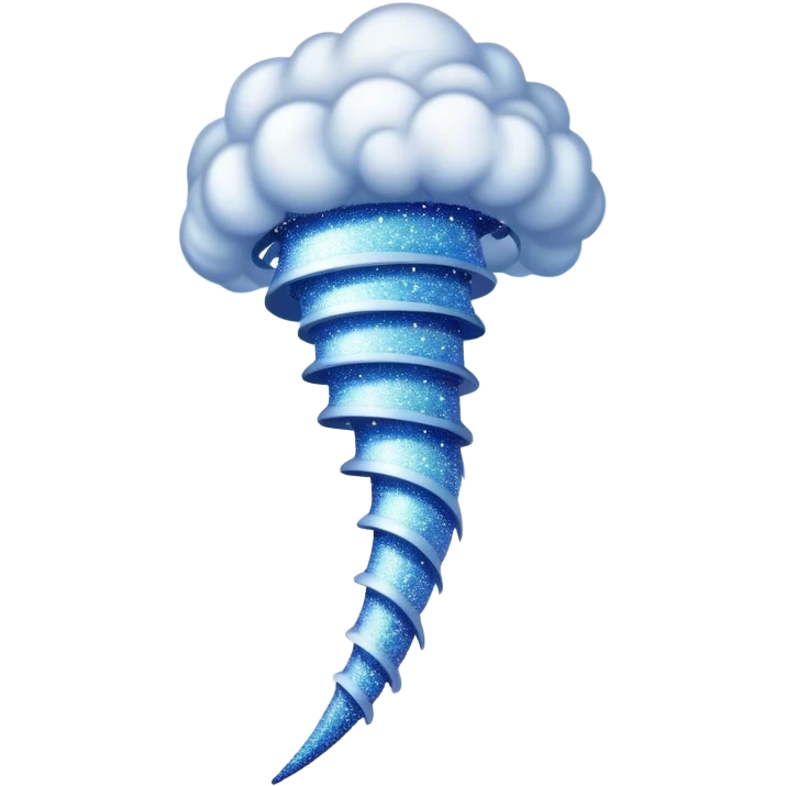 a tornado made out of sparkles and stars to represent new beginnings and transformation emoji