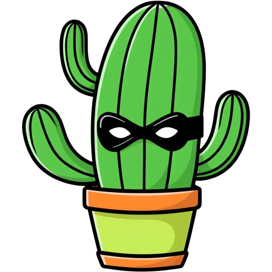 Luchador cactus  emoji