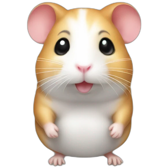 female Hamster wearing bikini emoji