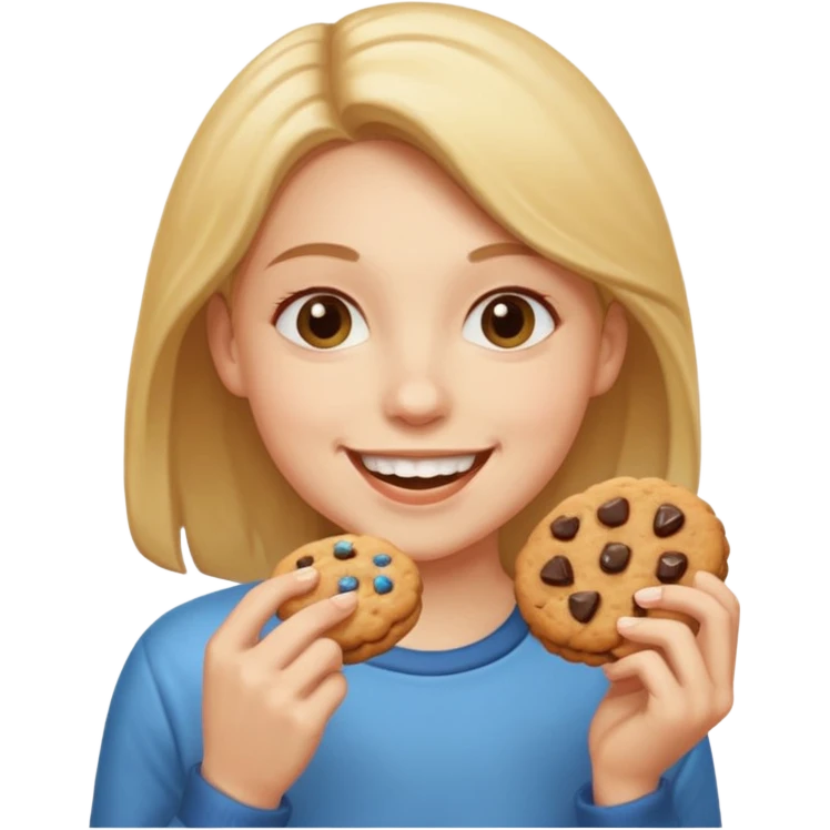 Chewing  cookies emoji