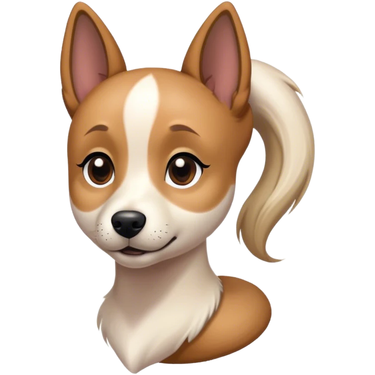 dog with ariana grande ponytail  emoji