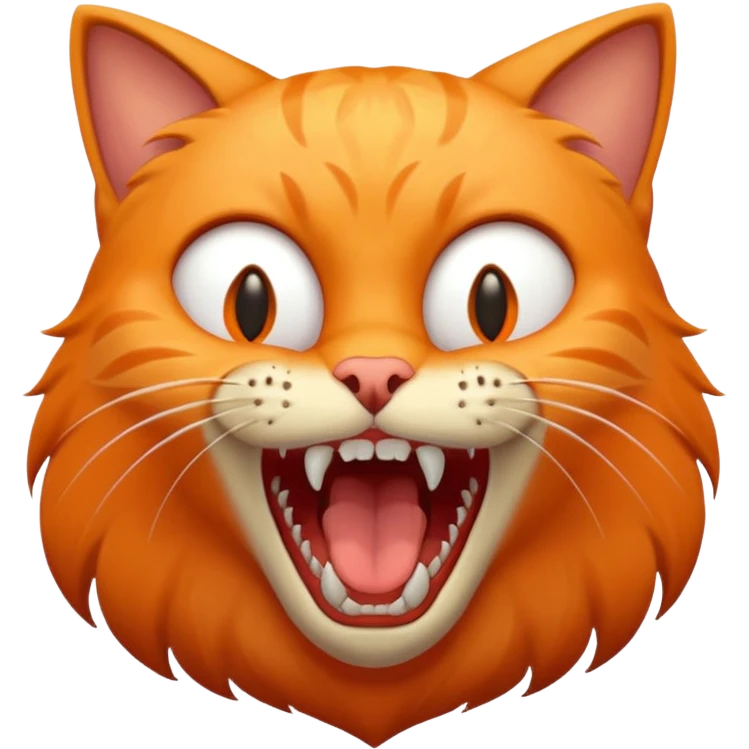 Cat hissing emoji